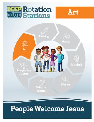 Picture of Deep Blue Rotation Station People Welcome Jesus Stations