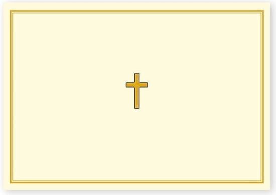 Picture of Gold Cross Note Cards [With 15 Envelopes]