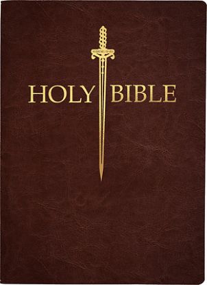 Picture of KJV Sword Bible, Large Print, Mahogany Genuine Leather, Thumb Index