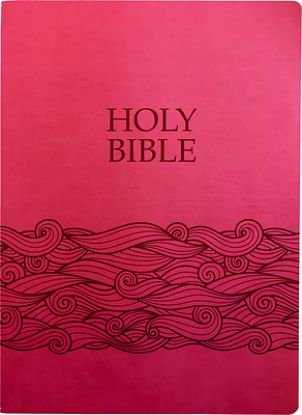 Picture of KJV Holy Bible, Wave Design, Large Print, Berry Ultrasoft