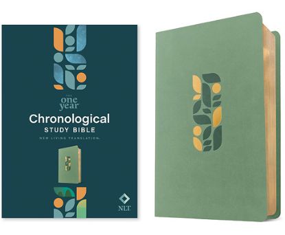 Picture of NLT One Year Chronological Study Bible (Leatherlike, Sage Green Mosaic)