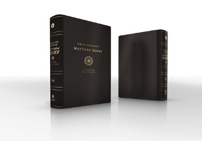 Picture of Rvr, Biblia de Estudio Matthew Henry Y Legado Cristiano, Leathersoft, Negro, Interior a DOS Colores, Con Índice, Comfort Print