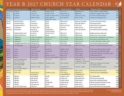 Picture of Church Year Calendar 2027, Year B