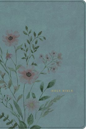 Picture of KJV Large Print Thinline Bible, Teal/Floral Leathertouch