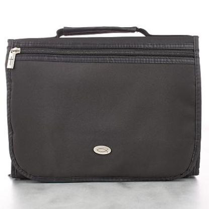 Picture of Bible Cover Tri-Fold Black Extra Large