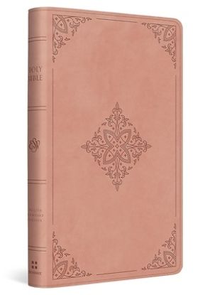 Picture of ESV Large Print Thinline Reference Bible (Trutone, Blush Rose, Fleur-De-Lis Design)