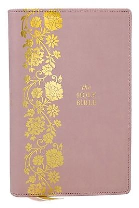 Picture of KJV Personal Size Large Print End-Of-Verse Reference Bible, Pink Leathersoft, Red Letter, Comfort Print