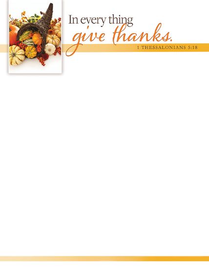 Picture of Thanksgiving In Every Thing Give Thanks Letterhead