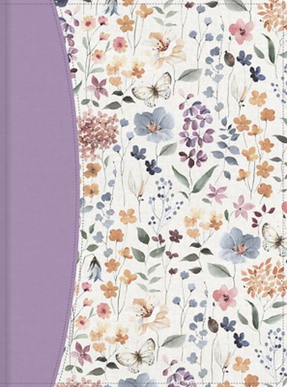 Picture of Rvr 1960 Biblia de Apuntes Tamaño Personal, Morado Floral, Símil Piel