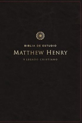 Picture of Rvr, Biblia de Estudio Matthew Henry Y Legado Cristiano, Leathersoft, Negro, Interior a DOS Colores, Comfort Print