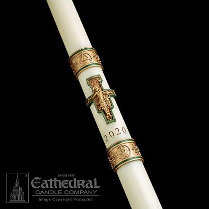 Picture of Cathedral Cross of St. Francis Paschal Candle