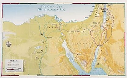 Picture of Abingdon Bible Land Map--The Exodus