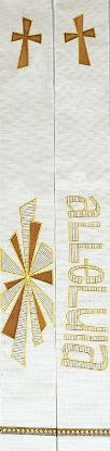 Picture of Alleluia Series Ivory Lurex Stole with Gold Embroidery