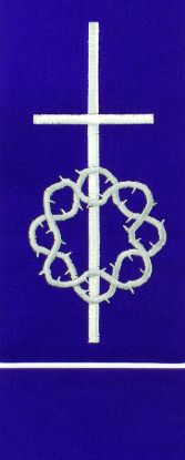 Picture of Crown of Thorns White on Purple Stole