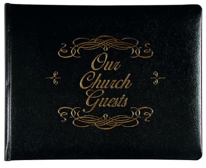 Picture of Large Church Guest Book - Black