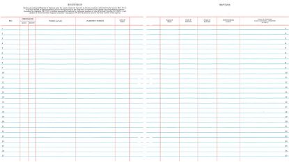Picture of Westminster Church Register Binder Sheets   Baptisms